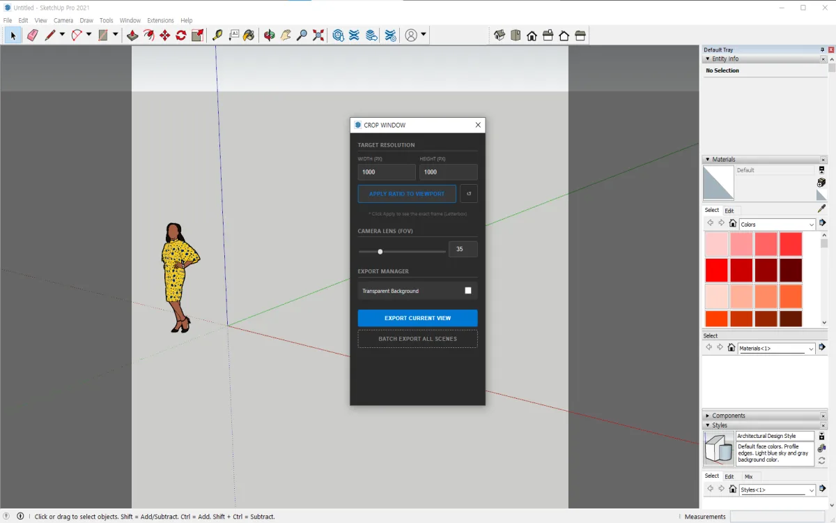 Crop Window for SketchUp